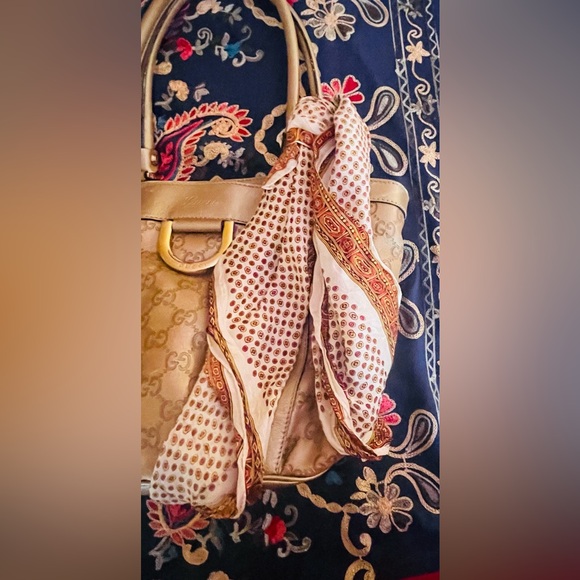 Stunning Gucci Guccisima Crystal Abbey tote & horseshoe cream wallet. Both EUC! - Picture 16 of 16